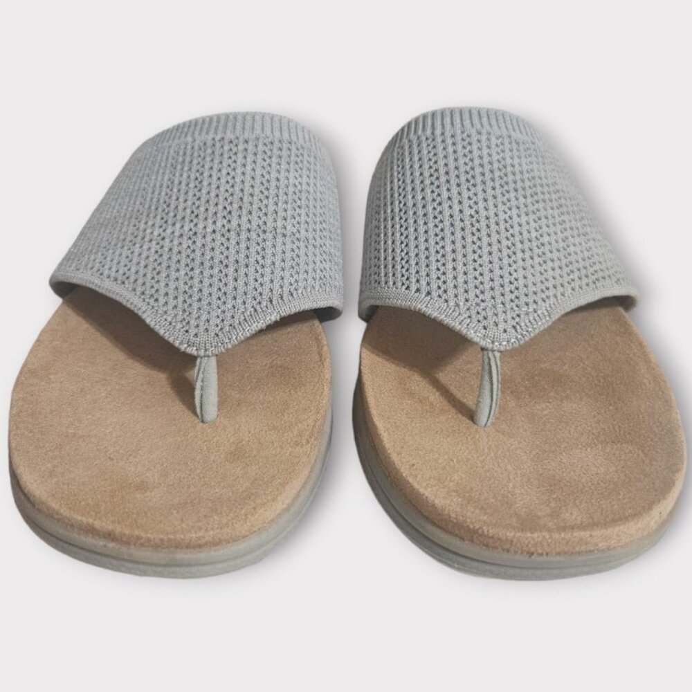 NIB Women's Lifestride Poolslide Thong Sandal Size 8W, Grey